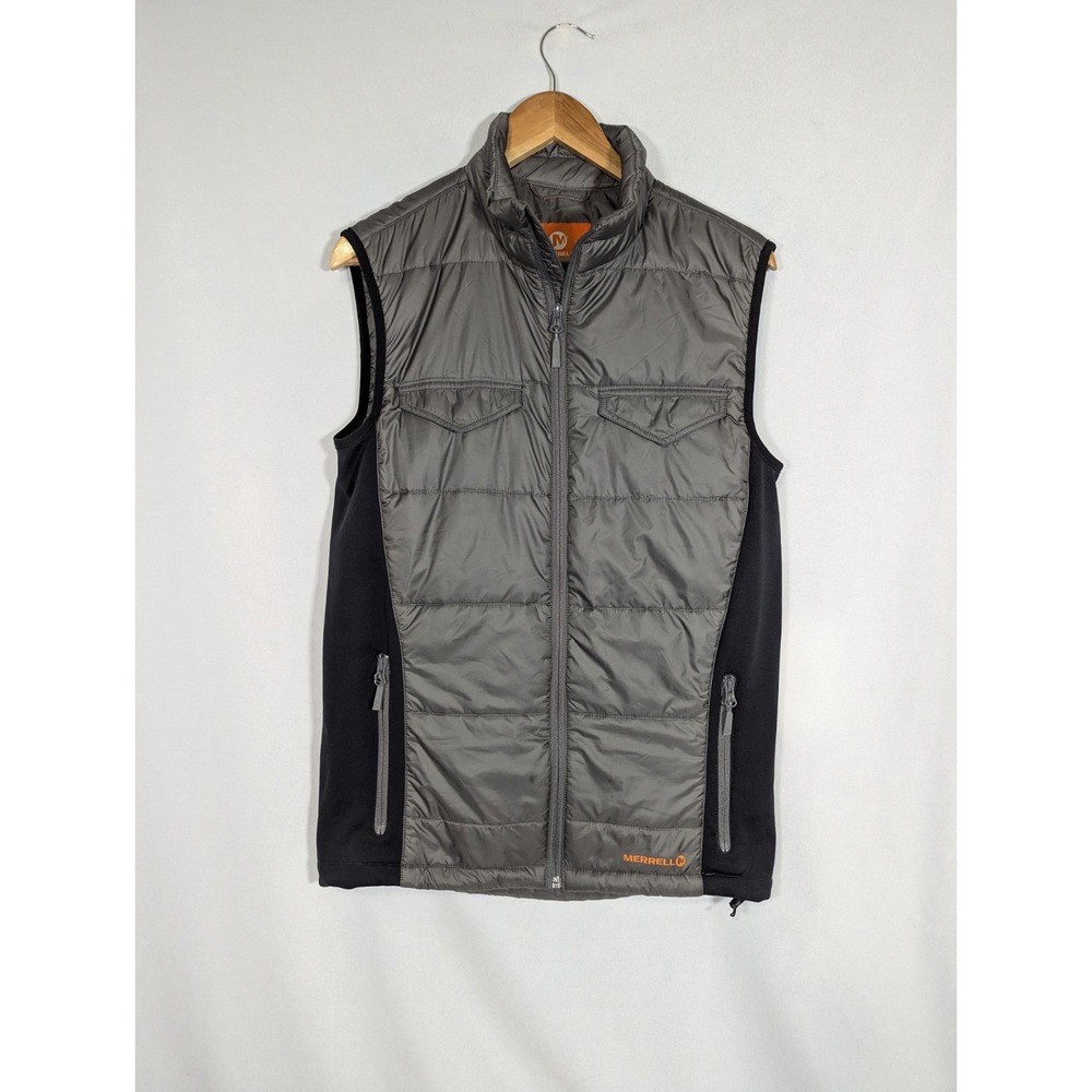 Merrell Quentin Insulated PrimaLoft Zip Vest Men's size M Gray Flaw